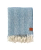 Klippan Yllefabrik Ullfilt Herringbone Bl� Cloudy Blue 130x180
