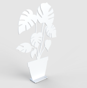 Lonneberg - Monstera Fnsterprydnad Vit Stl 50 cm