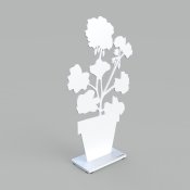 Lonneberg - Pelargon Fnsterprydnad Vit Stl 50 cm