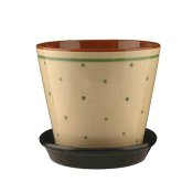Nittsj Keramik - Blomkruka B4 Grn Prick 16 cm
