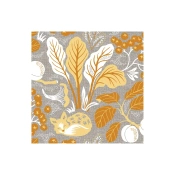 Axlings Linne - Hstrask Pappservetter Orange-Gul-Natur 40x40 cm