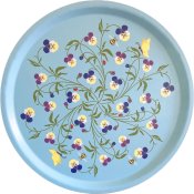 Design Birgit Lidstrm - Styvmorsviol Bricka 38 cm
