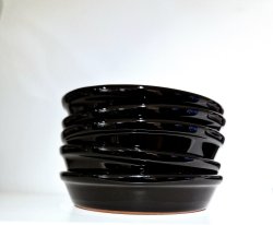 Blomfat Keramik Svart 15 cm