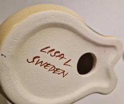 Keramikstudion Lisa Larson - Katt Murre Brun-vit 20,5 cm