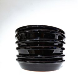 Blomfat Keramik Svart 17 cm