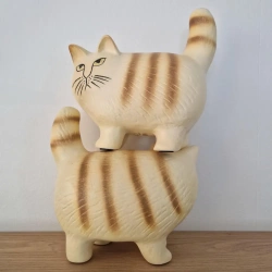 Keramikstudion Lisa Larson Katt Moa Midi Brunrandig 16,5 cm
