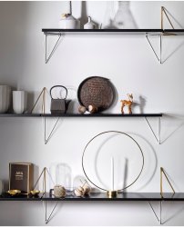 Maze Pythagoras Hyllplan Svart 80x20 cm