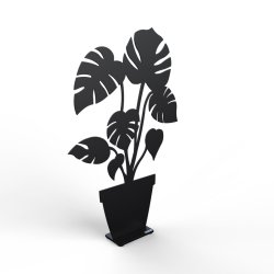 Lonneberg - Monstera Fnsterprydnad Svart Stl 50 cm