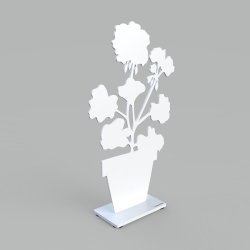 Lonneberg - Pelargon Fnsterprydnad Vit Stl 50 cm