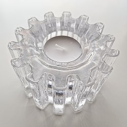 Orrans Glasbruk - Kugghjul Ljuslykta 10x6 cm