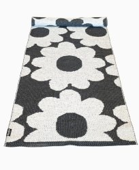 Rotor Design - Flora Plastmatta Svart/Vit 70x250