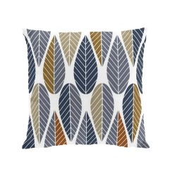 Arvidssons Kuddfodral Blader Bl�-Orange 47x47 cm