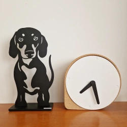 Lonneberg - Tax Hund Svart struktur St�l 28 cm