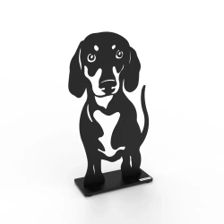 Lonneberg - Tax Hund Svart struktur St�l 28 cm