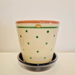 Nittsj Keramik - Blomkruka B2 Grn Prick 10 cm