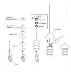 Pid�t Bird Silo F�gelmatare R�d Terracotta