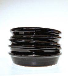 Blomfat Keramik Svart 13 cm
