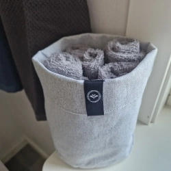 Recycled by Wille - Korg Elin Avtorkbar textil Ljusgr� 12 cm
