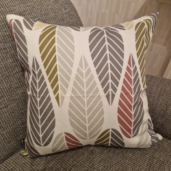 Arvidssons Kuddfodral Blader Rosa-Gr�-Gr�n 47x47 cm