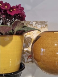Nittsj� Keramik - Blomkruka B2 Lejongul 11 cm