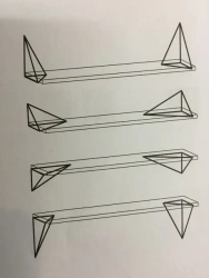 Maze Interior - Pythagoras XS Hylla Vit 12x41 cm