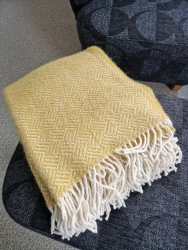 Klippan Yllefabrik Ullfilt Samba Gul 130x200