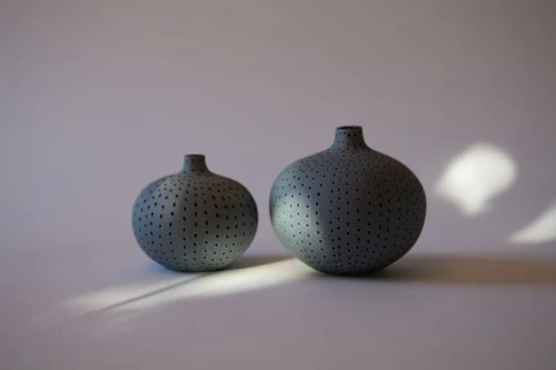 Lindform - Vas Bari LightBlue Dots Medium 7,5  cm