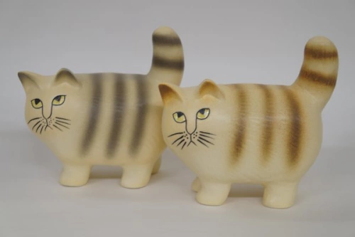 Keramikstudion Lisa Larson - Katt Moa Midi Gr�randig 16,5 cm