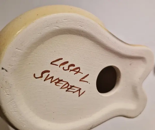 Keramikstudion Lisa Larson - Katt Murre Brun-vit 20,5 cm