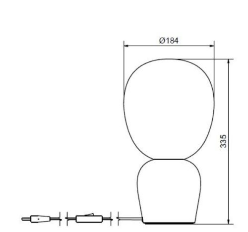 Belid Buddy Bordslampa Svart/Opalglas