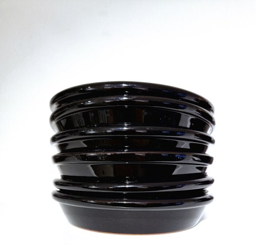 Blomfat Keramik Svart 17 cm