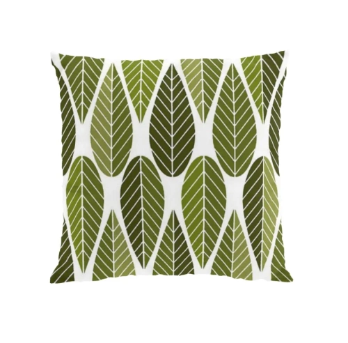 Arvidssons Kuddfodral Blader Gr�n  47x47 cm