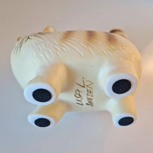 Keramikstudion Lisa Larson Katt Moa Midi Brunrandig 16,5 cm