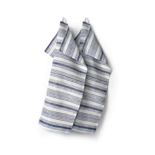 Axlings Linne - Kkshanddukar Gstabud Marin-offwhite 2-pack