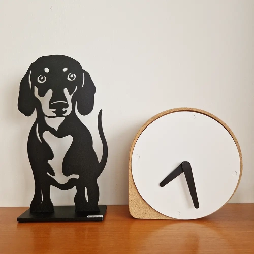 Lonneberg - Tax Hund Svart struktur St�l 28 cm