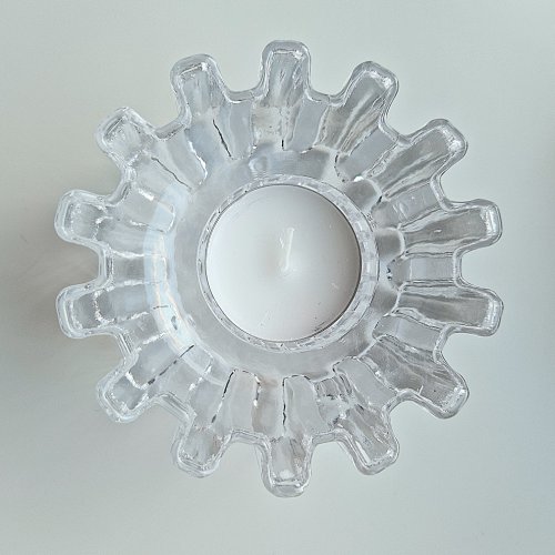 Orrans Glasbruk - Kugghjul Ljuslykta 10x6 cm