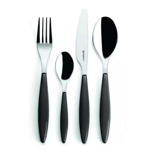 Guzzini - Feeling Bestickset Svart 24 delar