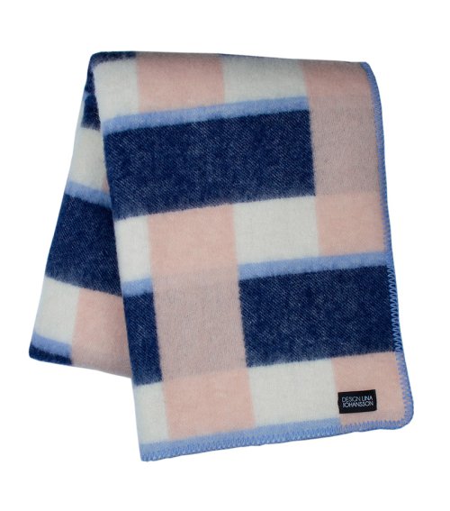 Lina Johansson - Block Ullfilt Bl/Rosa 130x190