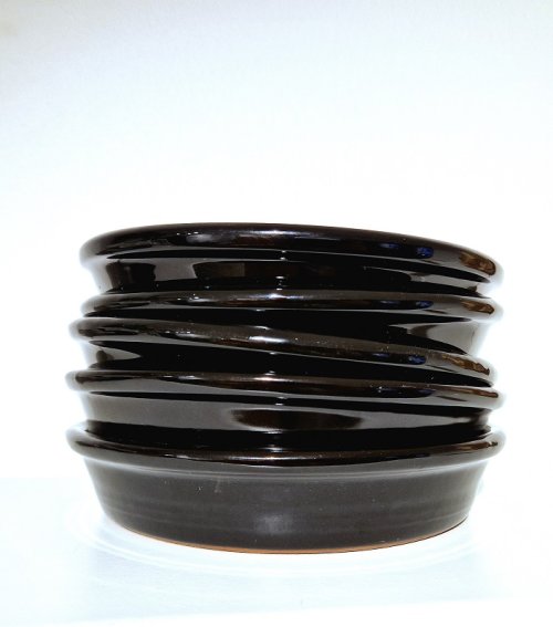 Blomfat Keramik Svart 13 cm