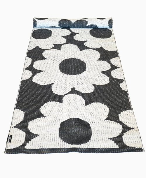 Rotor Design - Flora Plastmatta Svart/Vit 70x250