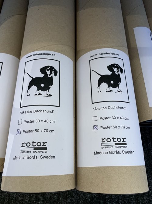 Rotor Design - Fransk bulldog affisch / poster 50x70 cm