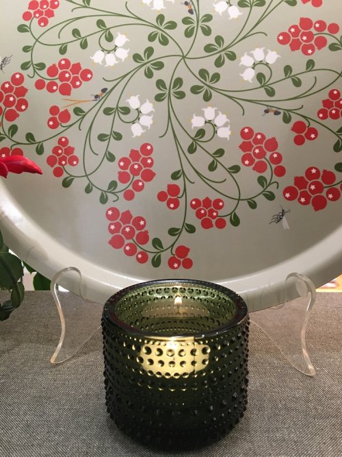 Iittala - Kastehelmi Ljuslykta Mossgrn 64 mm