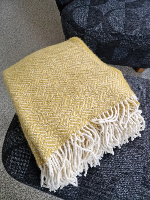 Klippan Yllefabrik Ullfilt Samba Gul 130x200