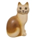 Keramikstudion Lisa Larson - Katt Murre Brun-vit 20,5 cm