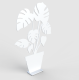Lonneberg - Monstera Fnsterprydnad Vit Stl 50 cm