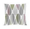 Arvidssons Kuddfodral Blader Rosa-Gr�-Gr�n 47x47 cm